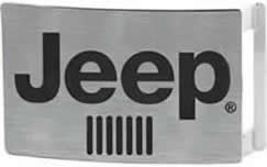 Jeep rectangular brushed silver look